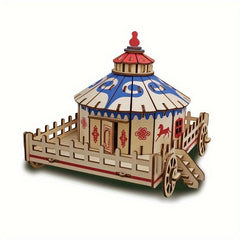 Chinese Style Famous Building Theme 3D Jigsaw Wooden Puzzle Board