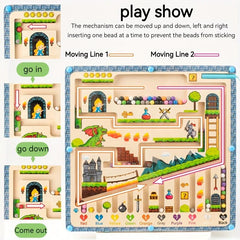 Magnetic Number Maze Montessori Puzzle Activity Board Educational Counting Game