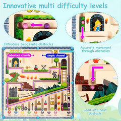 Magnetic Number Maze Montessori Puzzle Activity Board Educational Counting Game