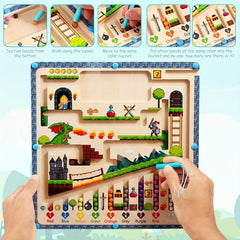 Magnetic Number Maze Montessori Puzzle Activity Board Educational Counting Game