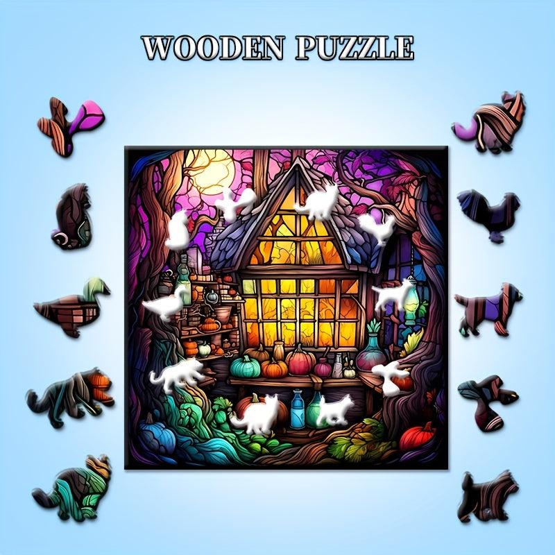 Wooden Puzzle Irregular Animals Party Games Christmas
