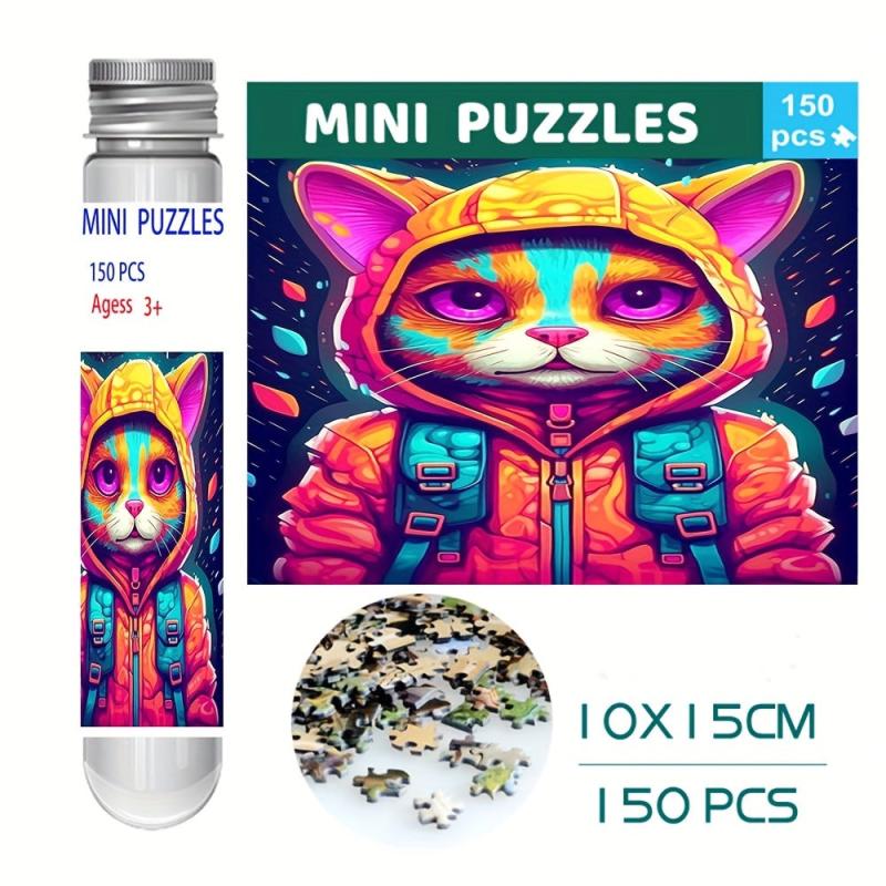 Mini Test Tube Puzzle Painting Jigsaw Toy (3 Packs)
