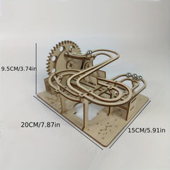 3D Wood Puzzle Track Ball Toy DIY Educational