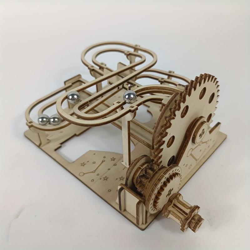 3D Wood Puzzle Track Ball Toy DIY Educational