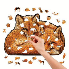 Fox Sisters Wooden Puzzle in Wooden Box