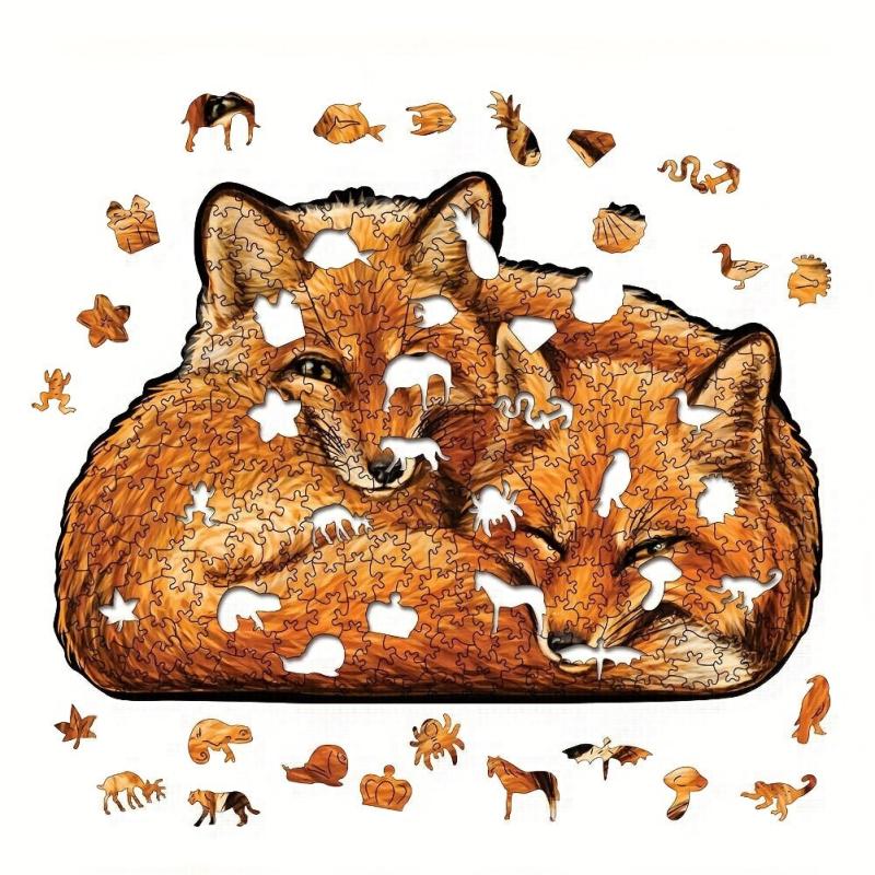 Fox Sisters Wooden Puzzle in Wooden Box