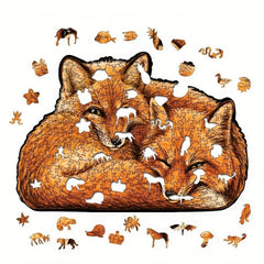 Fox Sisters Wooden Puzzle in Wooden Box