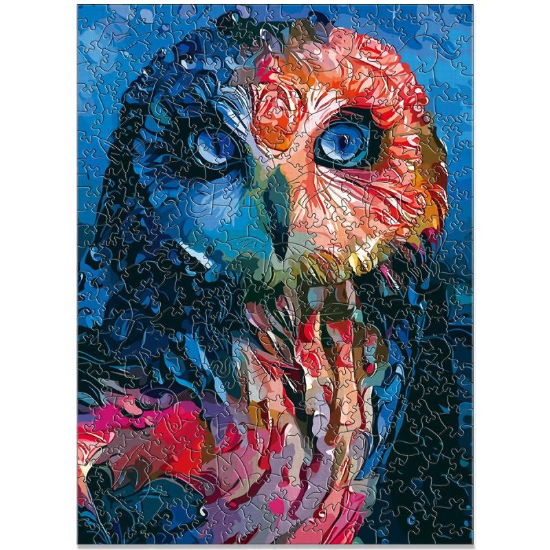 Red Face Cat Eagle Irregular Wooden Puzzle Adult Decompression Toy