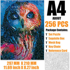 Red Face Cat Eagle Irregular Wooden Puzzle Adult Decompression Toy