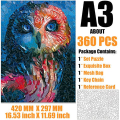 Red Face Cat Eagle Irregular Wooden Puzzle Adult Decompression Toy