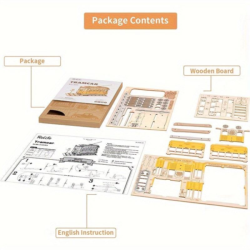 145pcs TG505 Tram 3D Puzzle DIY Creative Toy Educational Gift