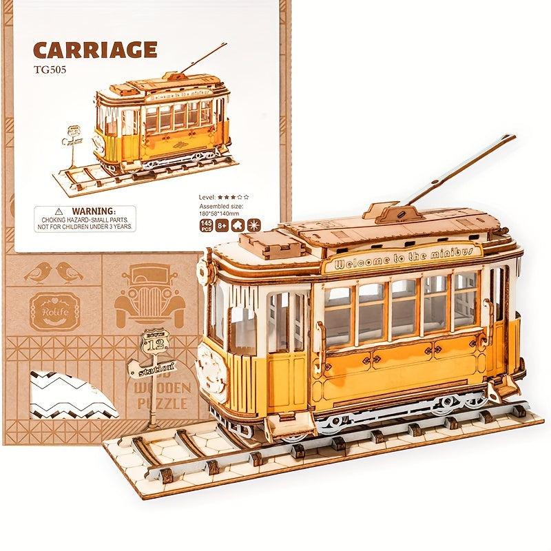 145pcs TG505 Tram 3D Puzzle DIY Creative Toy Educational Gift