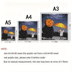 Halloween Wooden Puzzles High-Quality Unique Shape Jigsaw Puzzles