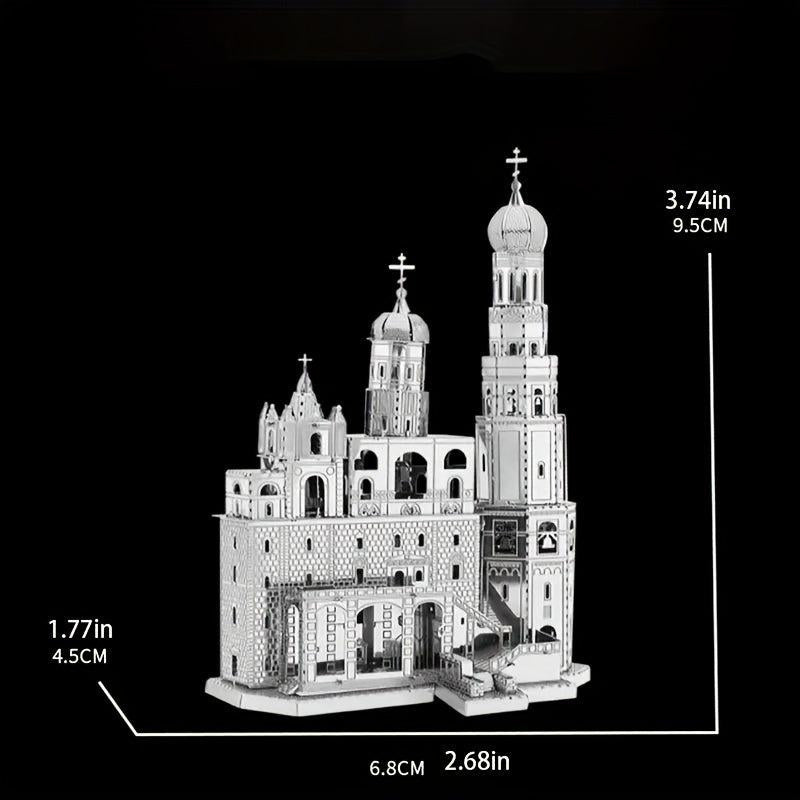 DIY Metal Toy Castle Model 3D Game Puzzle Tower Model