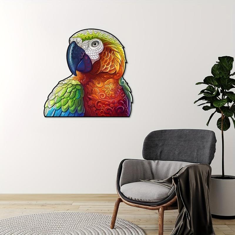 Wooden Puzzle Creative Jigsaw Game Irregular Animal Educational Wall Pendant