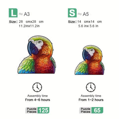 Wooden Puzzle Creative Jigsaw Game Irregular Animal Educational Wall Pendant