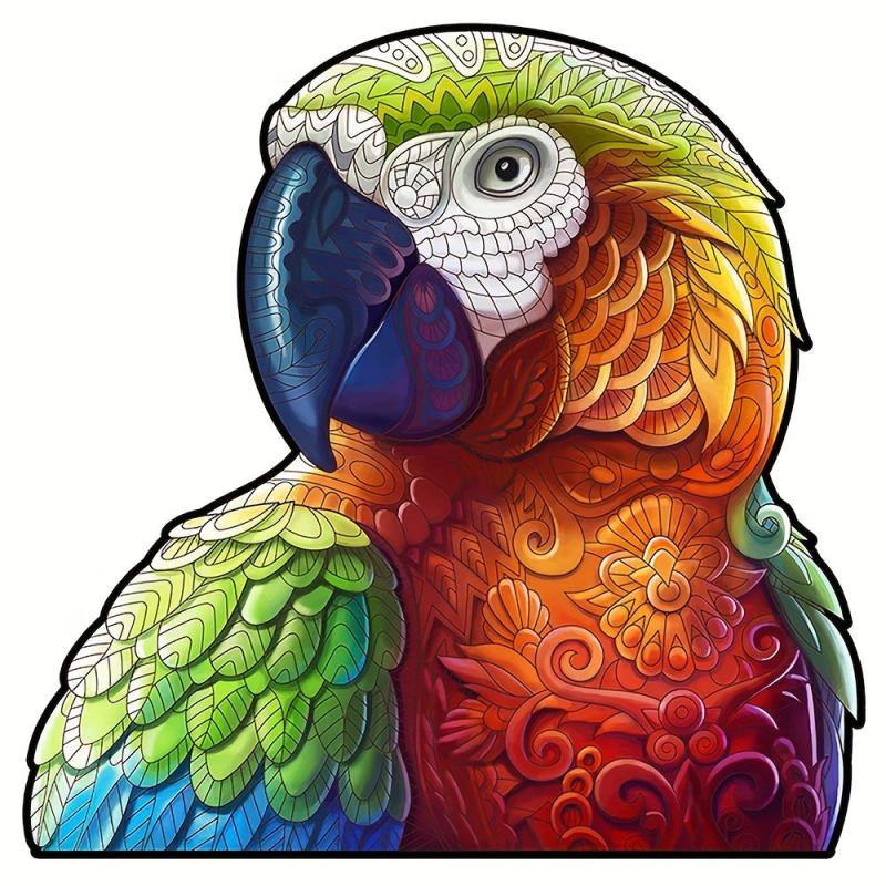 Wooden Puzzle Creative Jigsaw Game Irregular Animal Educational Wall Pendant