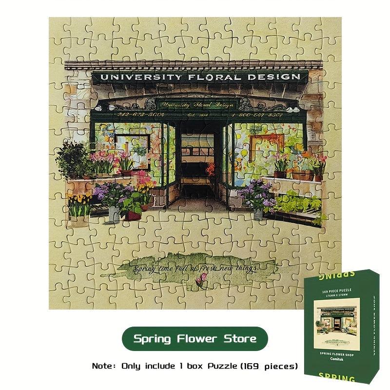 169 Pieces Jigsaw Puzzle for Adults Four Seasons Flower Store