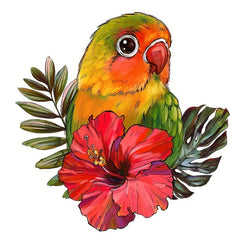 Colorful Parrot Wood Puzzle in Box