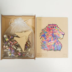 Wooden Lion Alien Animal Puzzle 188 Pieces