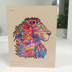 Wooden Lion Alien Animal Puzzle 188 Pieces