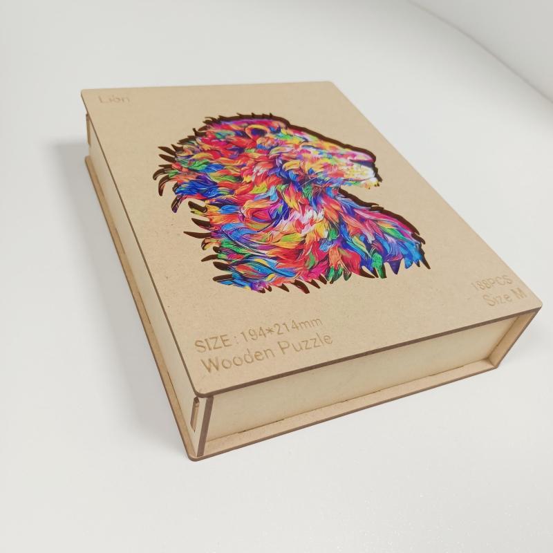 Wooden Lion Alien Animal Puzzle 188 Pieces