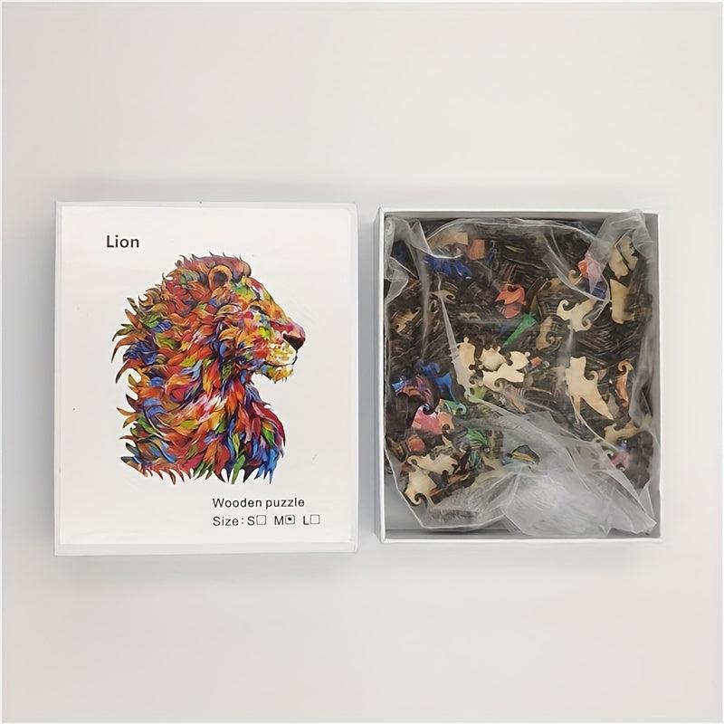 Wooden Lion Alien Animal Puzzle 188 Pieces