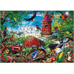 Bird Language And Flower Fragrance Farm Wooden Puzzle
