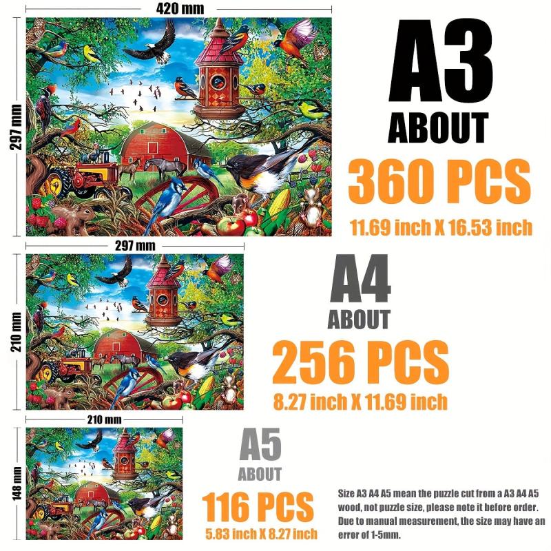 Bird Language And Flower Fragrance Farm Wooden Puzzle
