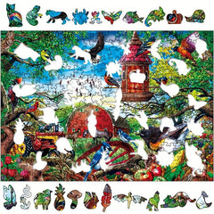 Bird Language And Flower Fragrance Farm Wooden Puzzle