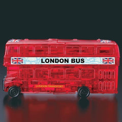 Red Double Decker Bus Puzzle Educational Toy for Kids