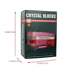 Red Double Decker Bus Puzzle Educational Toy for Kids