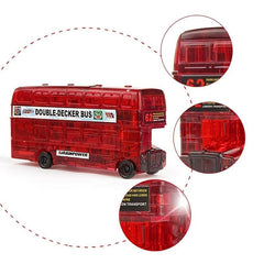 Red Double Decker Bus Puzzle Educational Toy for Kids