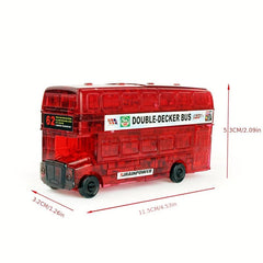 Red Double Decker Bus Puzzle Educational Toy for Kids