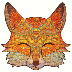 Fox Wooden Adult Puzzle Colorful Animal Shape Birthday Christmas Gift