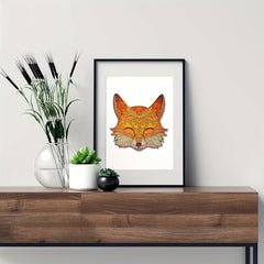 Fox Wooden Adult Puzzle Colorful Animal Shape Birthday Christmas Gift