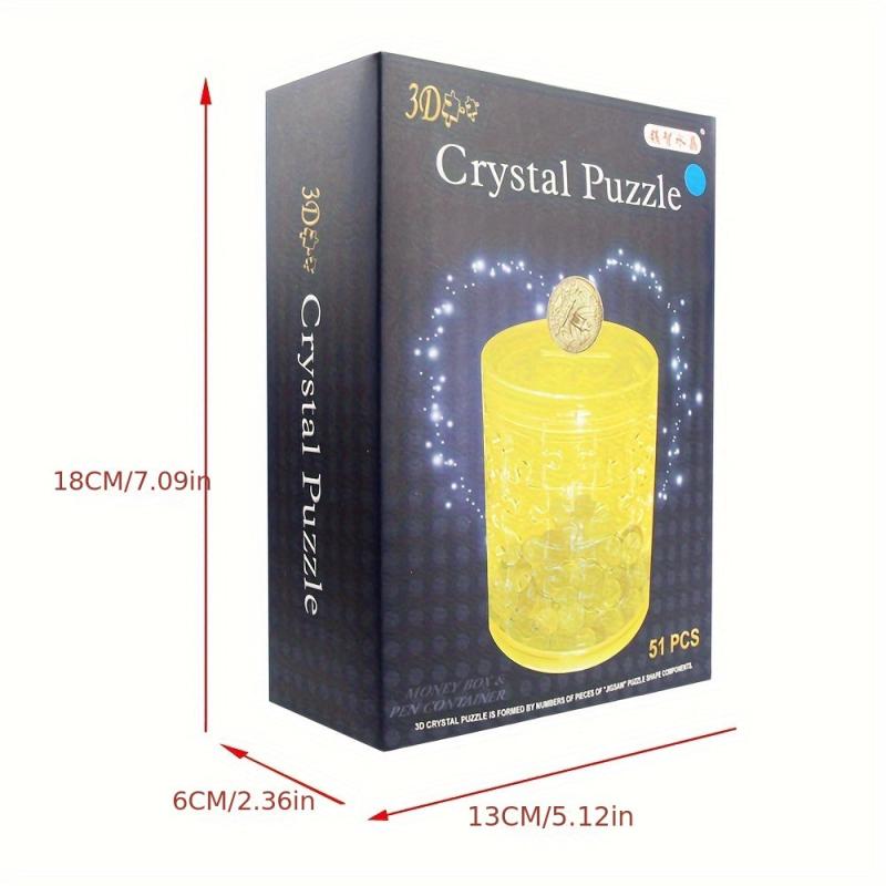 3D Stereo Crystal Puzzle Pen Holder Piggy Bank