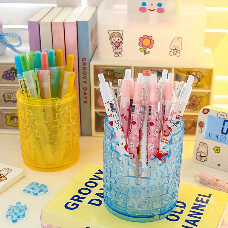3D Stereo Crystal Puzzle Pen Holder Piggy Bank