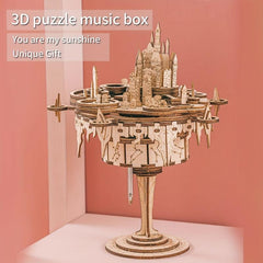 3D Puzzle Sky City Music Box with Tracks