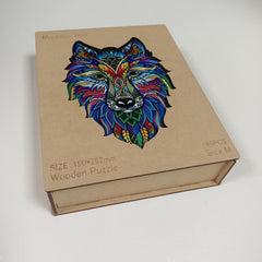 3D Alien Wooden Puzzle Board Lion Toy