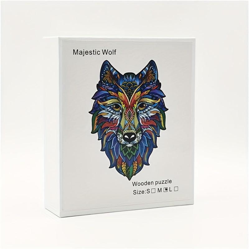 3D Alien Wooden Puzzle Board Lion Toy