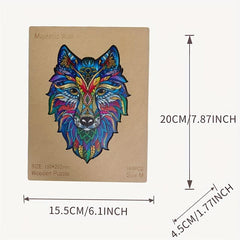 3D Alien Wooden Puzzle Board Lion Toy