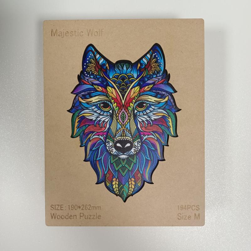 3D Alien Wooden Puzzle Board Lion Toy