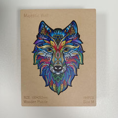 3D Alien Wooden Puzzle Board Lion Toy