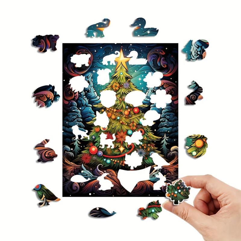 Christmas Puzzle Adult Animal Puzzle Holiday Entertainment Decompress Difficult