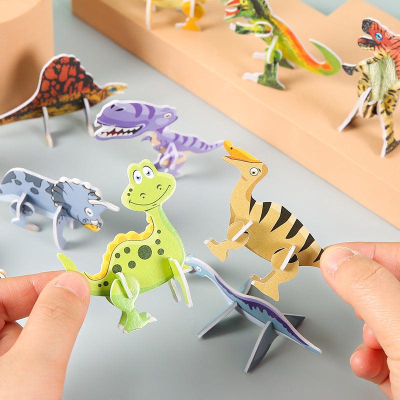 Cartoon Dinosaur Puzzles Family Play Educational Toys