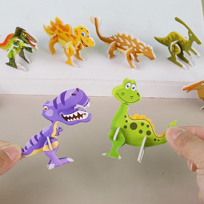 Cartoon Dinosaur Puzzles Family Play Educational Toys