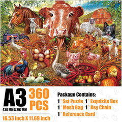Animal Farm Wood Puzzle Educational Toy