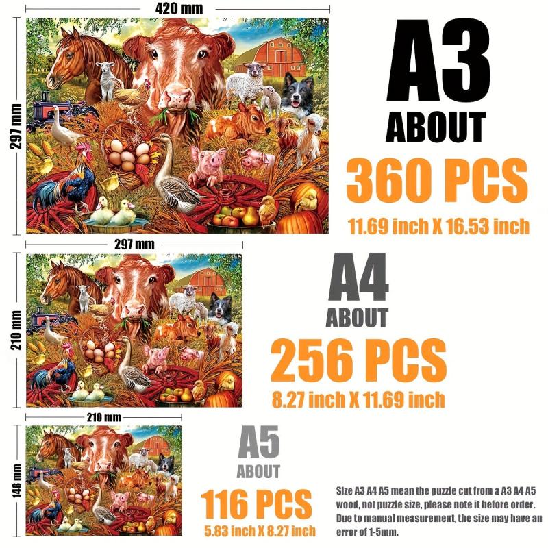 Animal Farm Wood Puzzle Educational Toy