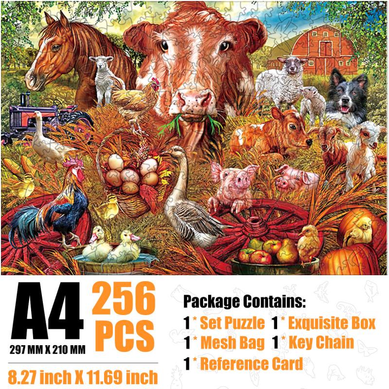 Animal Farm Wood Puzzle Educational Toy